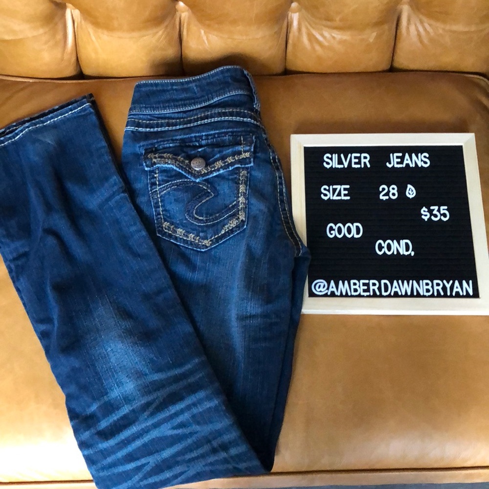 Great condition Silver Bootcut Jeans! Size 28 x 35
